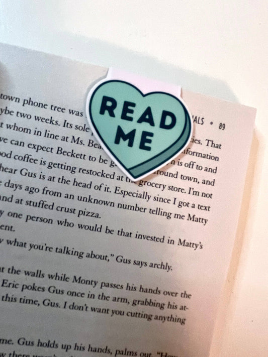 Read Me Valentines Candy Heart | Magnetic Bookmark
