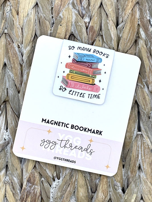 So Many Books, So Little Time | Magnetic Bookmark