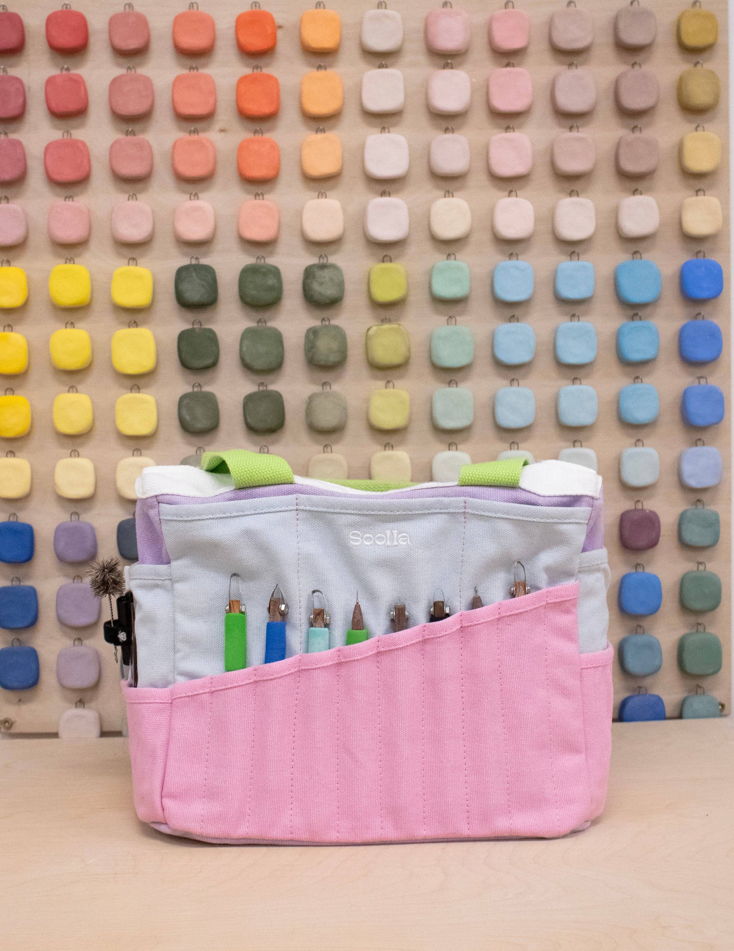 Soolla Studio Artist Bag, Forest Green, Craft Tool Bag