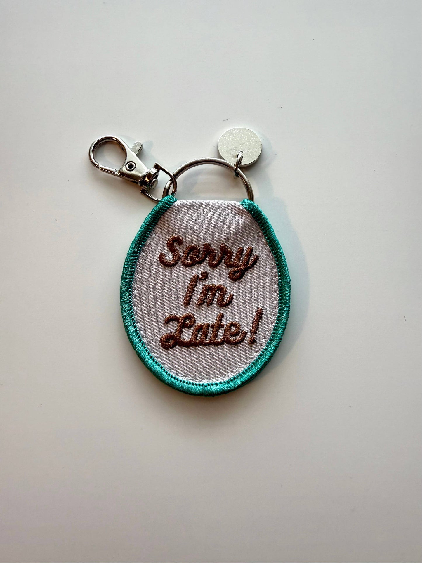 Sorry I'm Late Iced Coffee Keychain/ Bag Charm