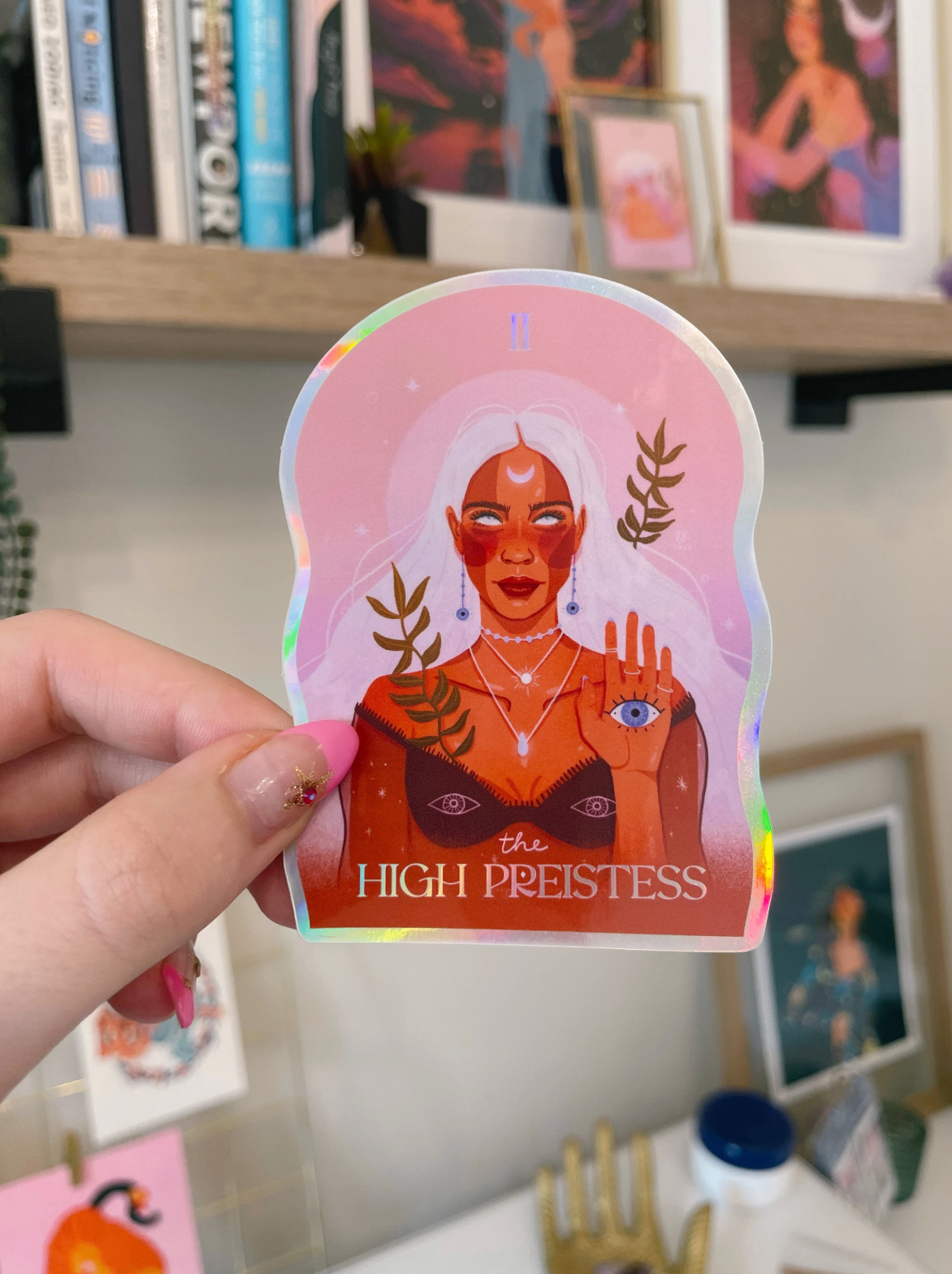 The High Priestess Holographic Sticker