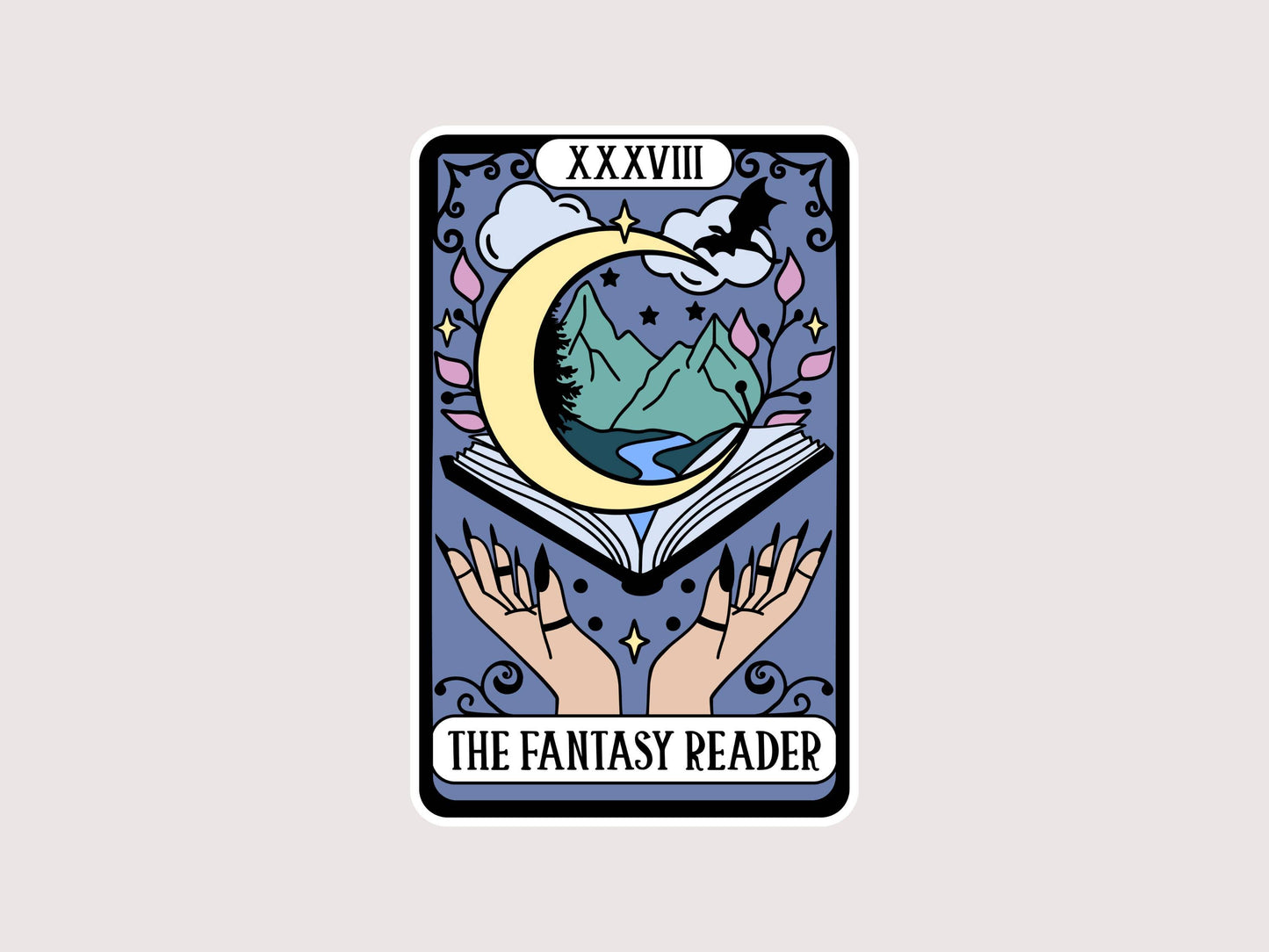 The Fantasy Reader - Tarot Card Sticker