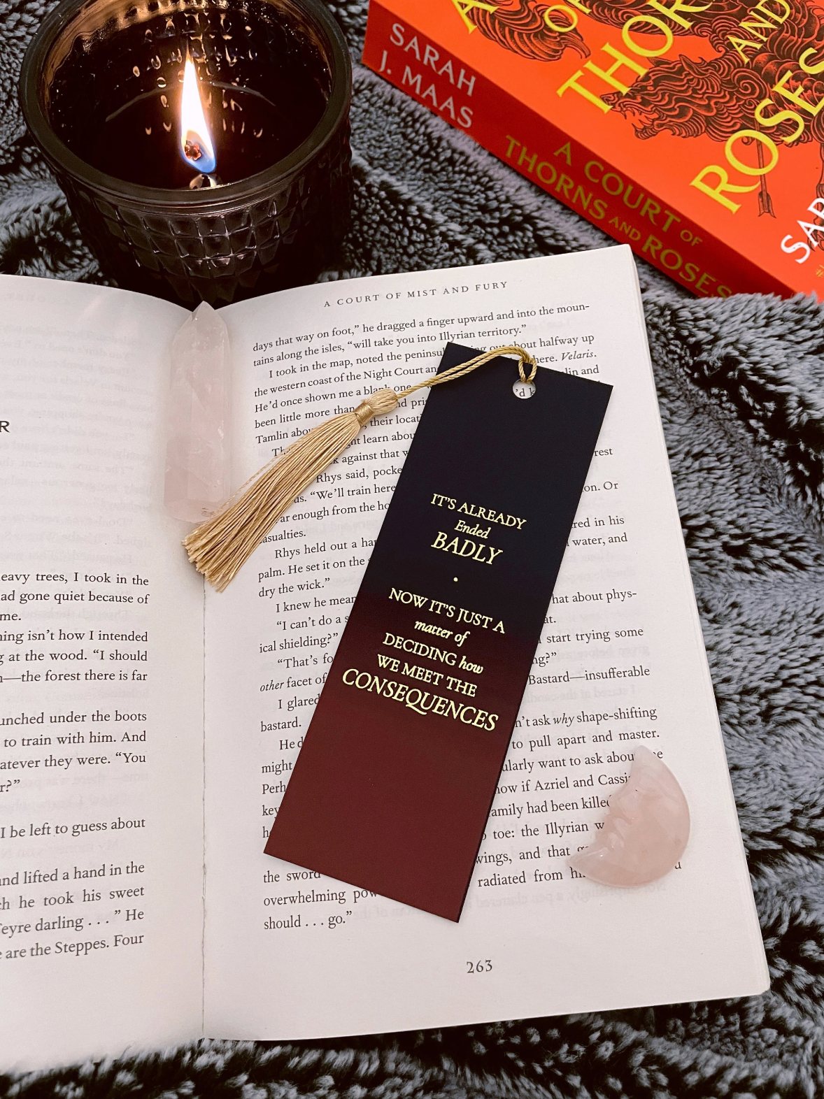 Elain Gold Foil Bookmark