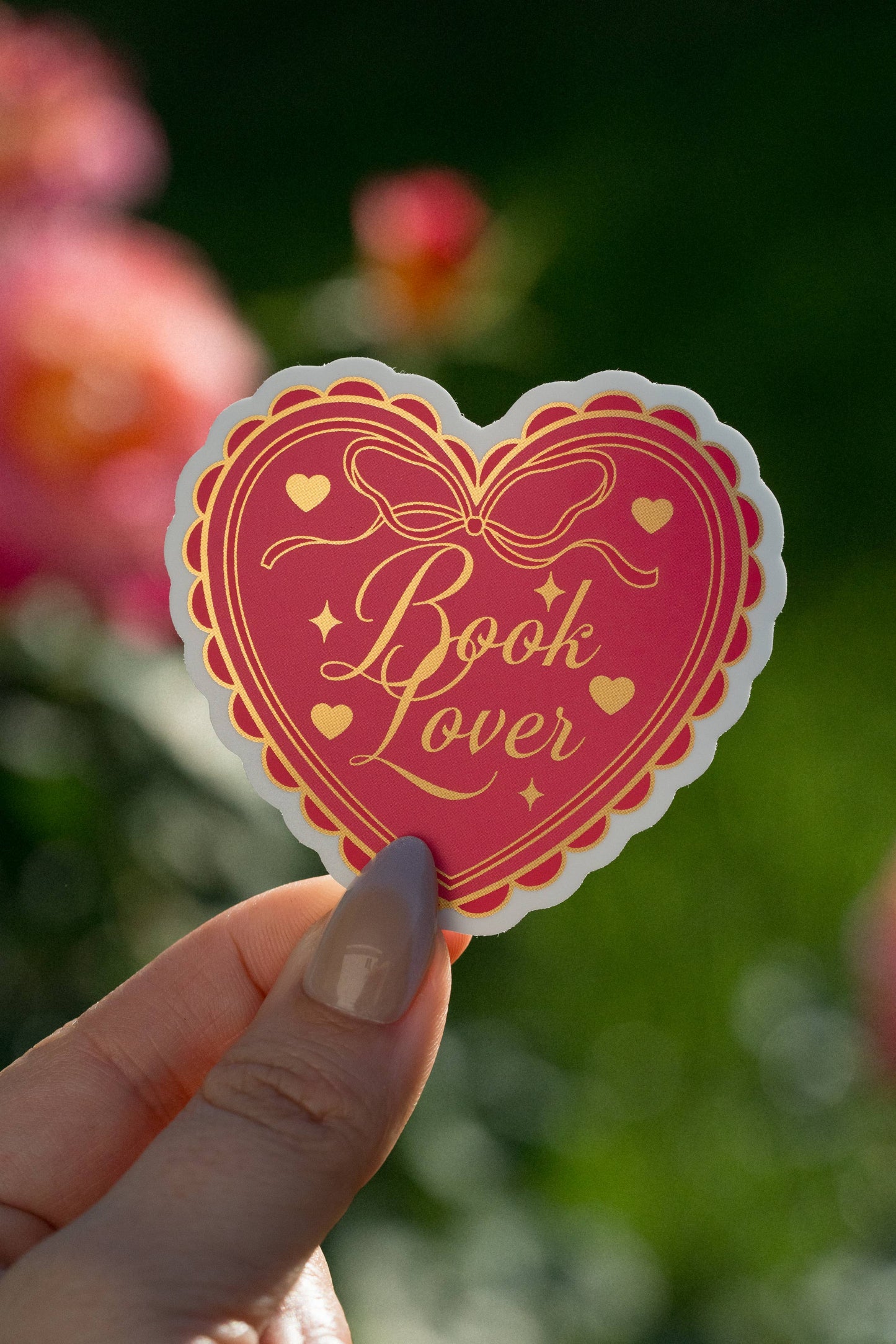 Book Lover Gold Foil Vinyl Sticker- Bookish Kindle Sticker