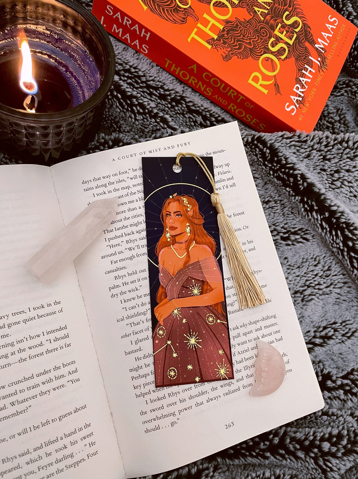Elain Gold Foil Bookmark