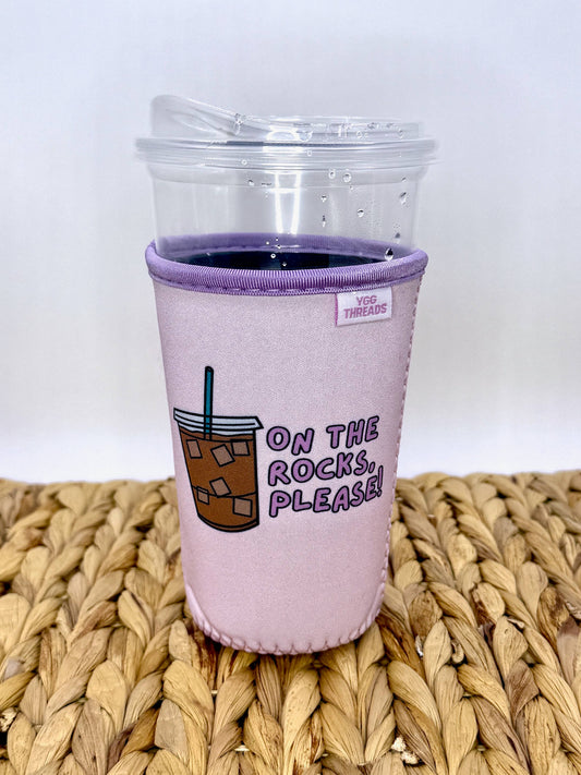Purple On the Rocks Iced Drink Sleeve - Medium