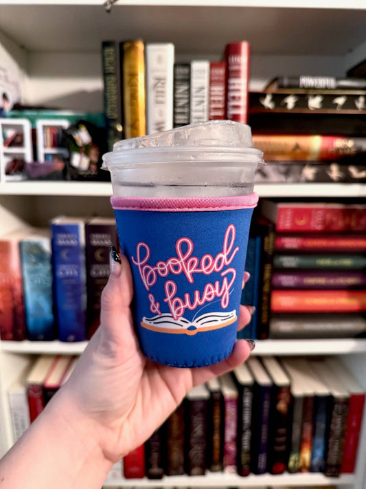 Booked & Busy Iced Coffee Drink Sleeve - Small
