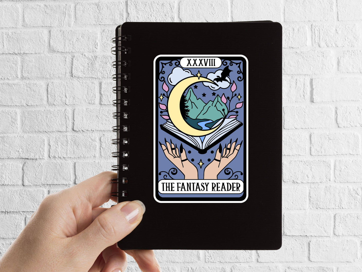 The Fantasy Reader - Tarot Card Sticker