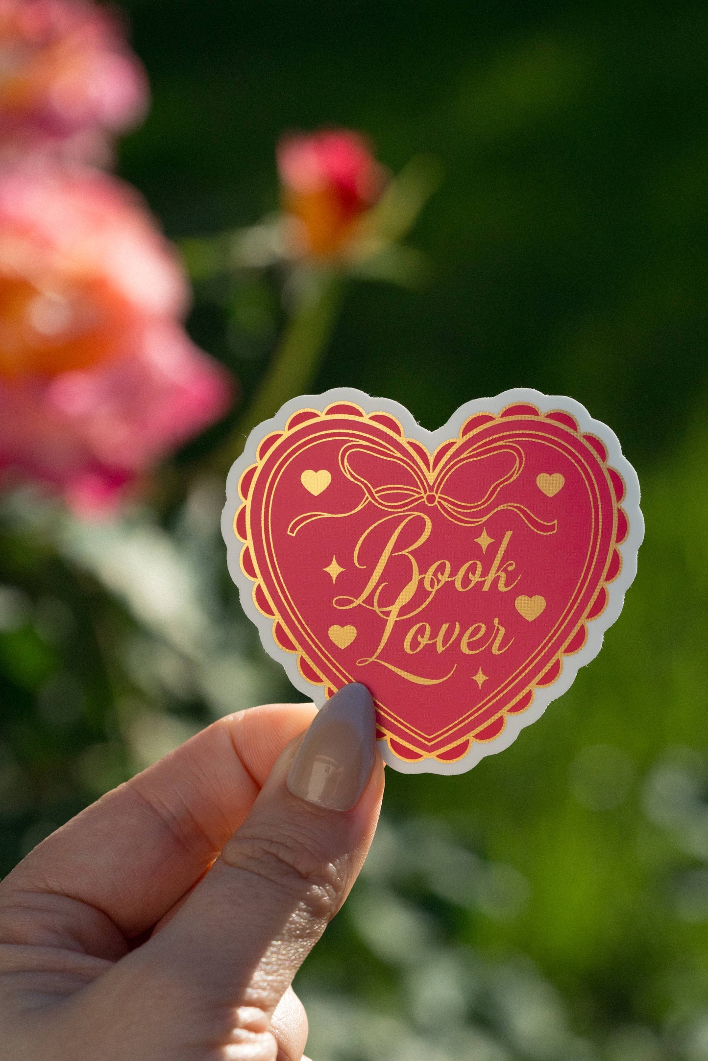 Book Lover Gold Foil Vinyl Sticker- Bookish Kindle Sticker