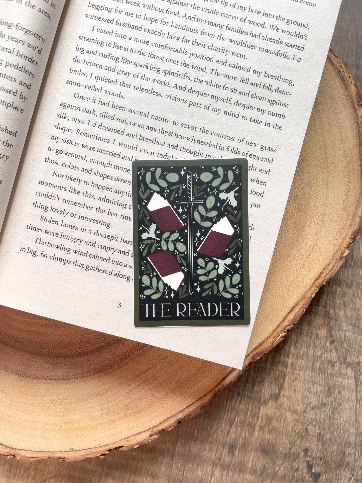 The Reader Tarot Card Bookish Waterproof Vinyl Sticker