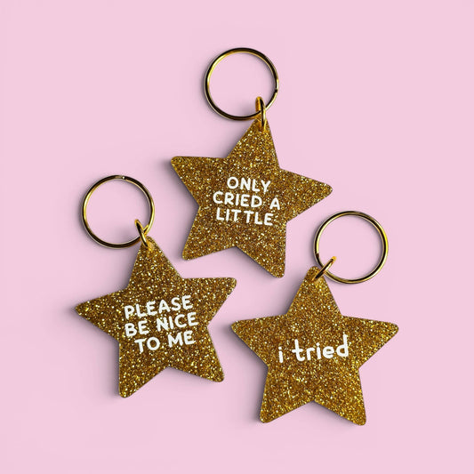 Gold Star Keychains or Magnets