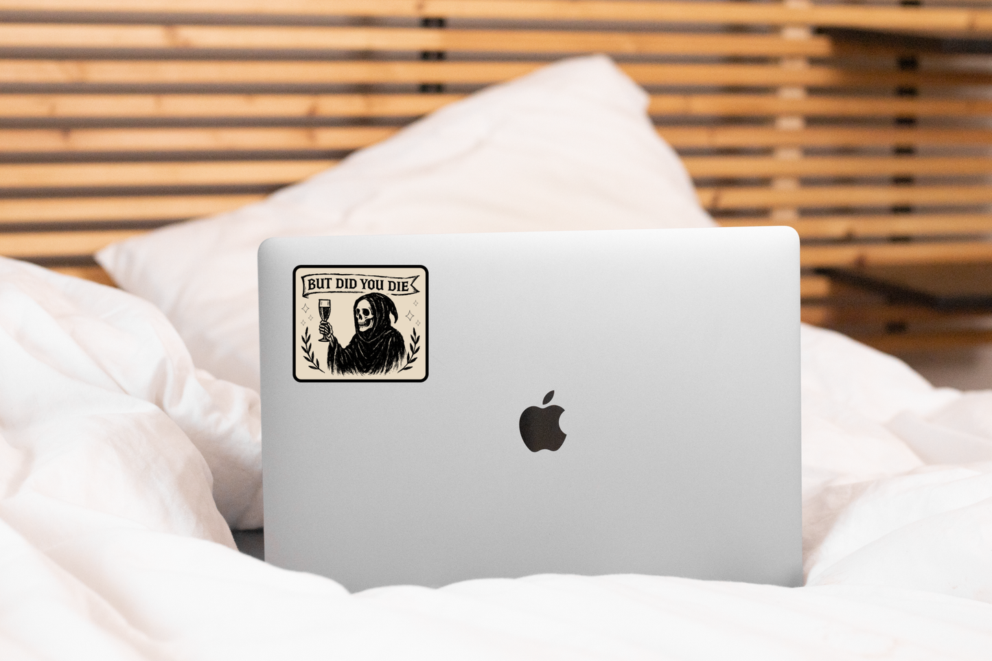 But Did You Die Sticker - dark, spooky, halloween, death