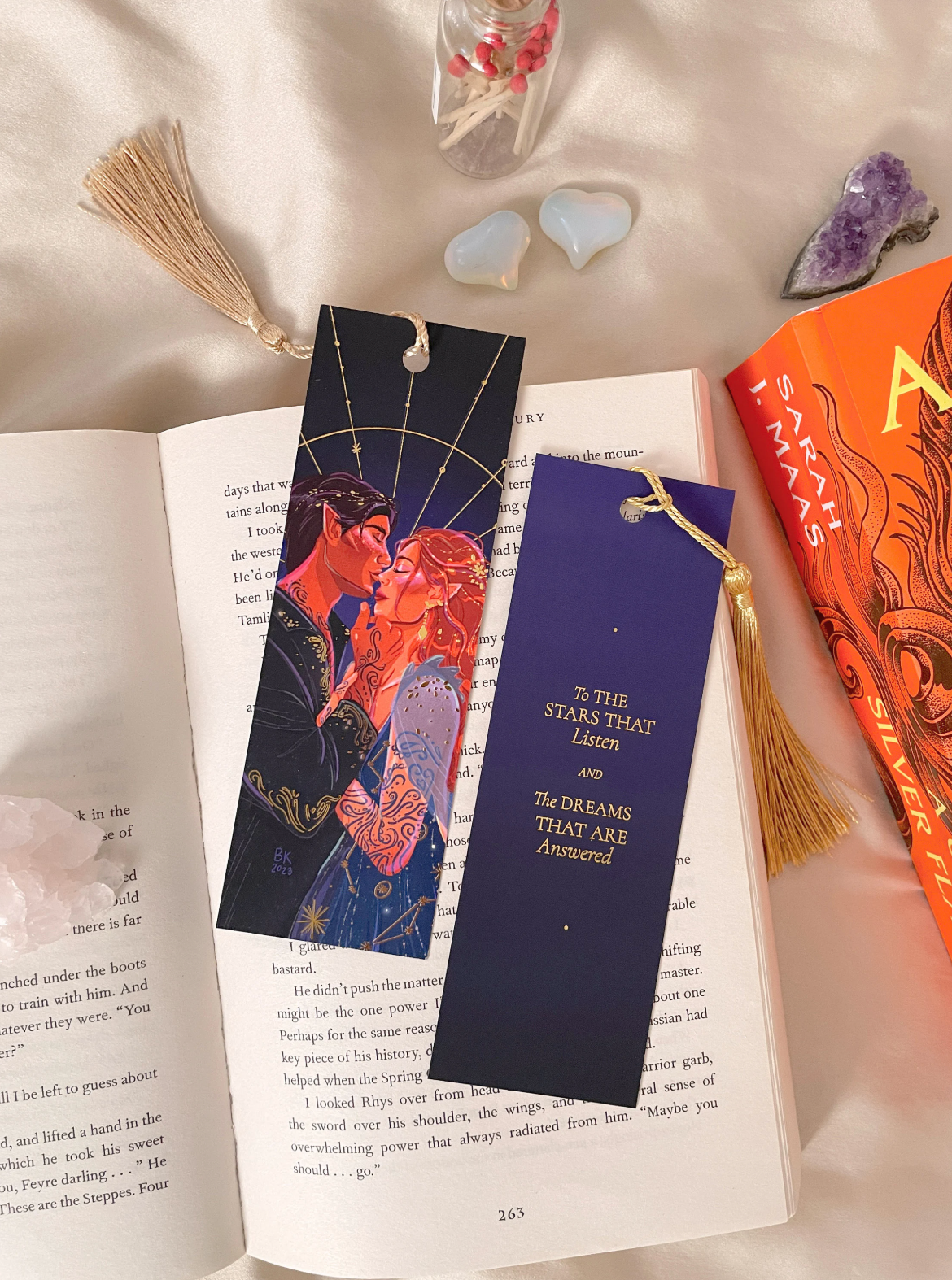 Feyre & Rhysand Gold Foil Bookmark