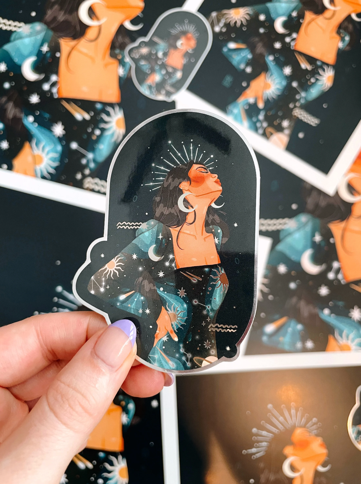 Celestial Divine Mirror Sticker