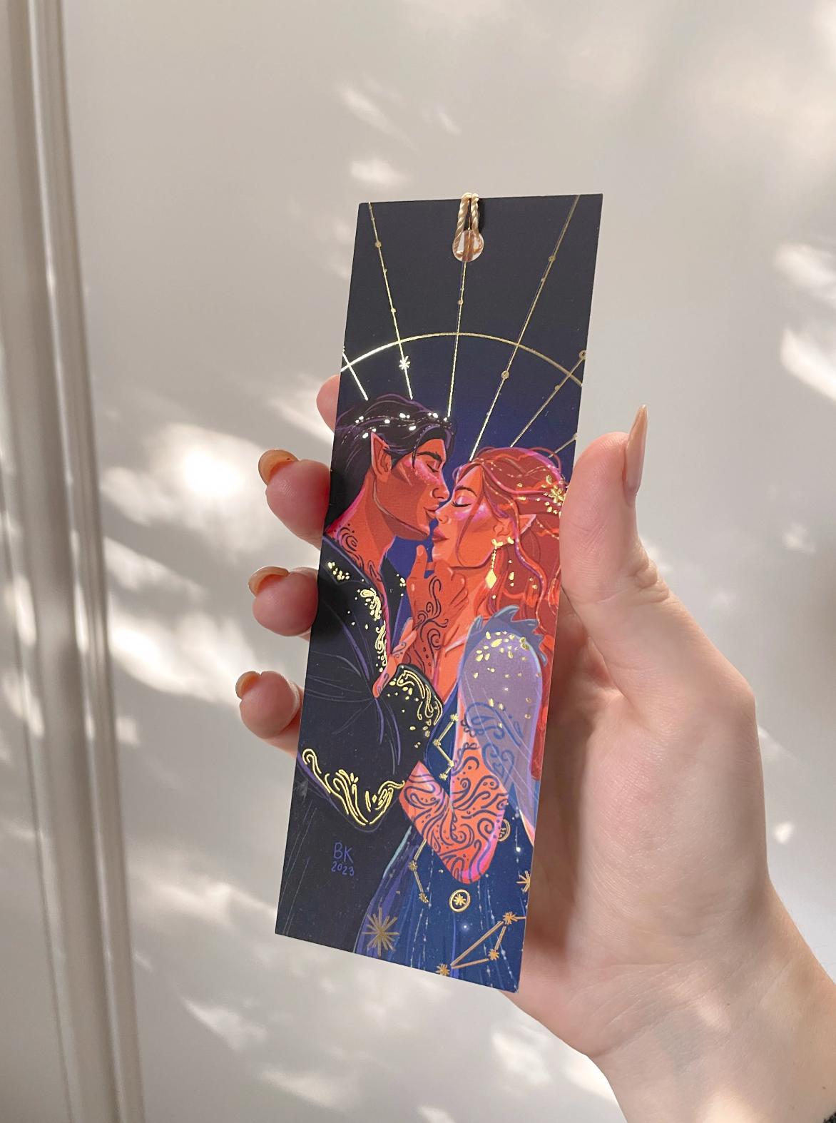 Feyre & Rhysand Gold Foil Bookmark