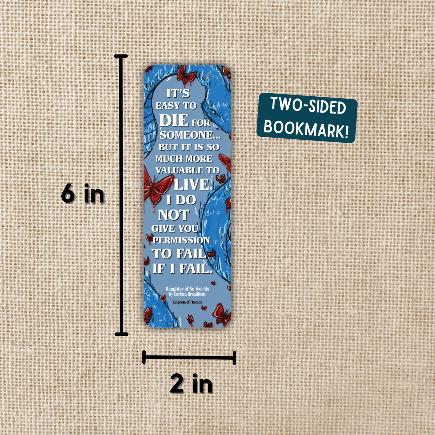 Tisaanah & Max Bookmark | Daughter of No Worlds