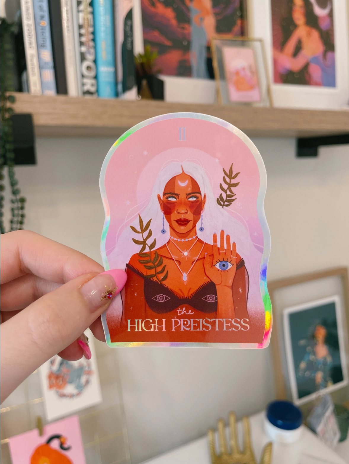 The High Priestess Holographic Sticker