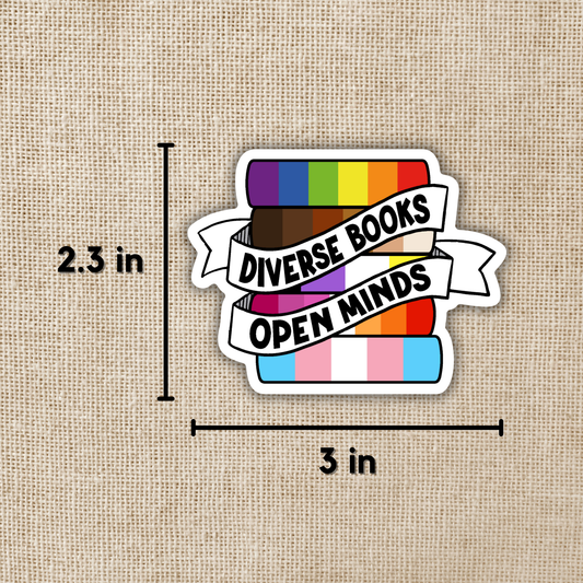Diverse Books Open Minds Sticker