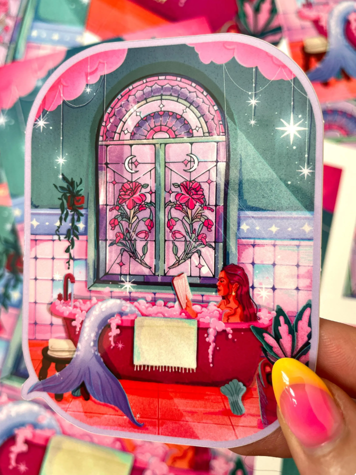 Mermaid's Bath Sticker