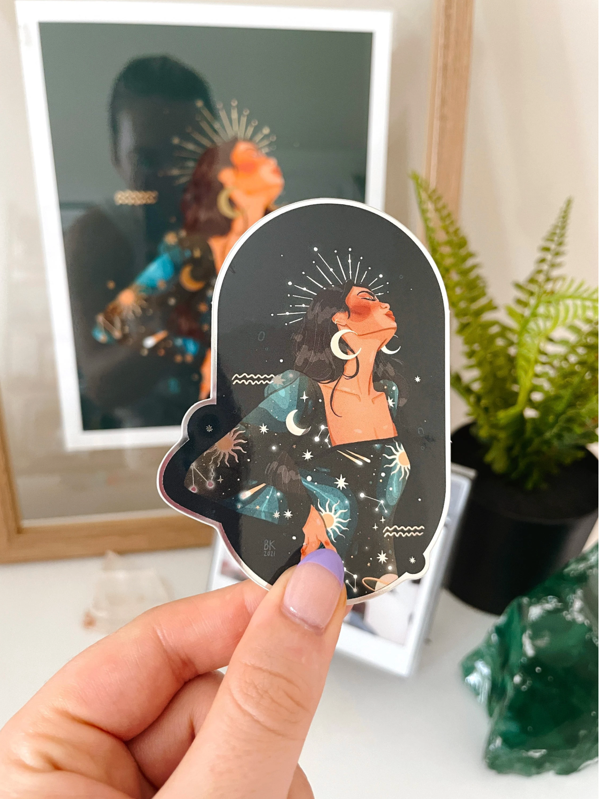 Celestial Divine Mirror Sticker
