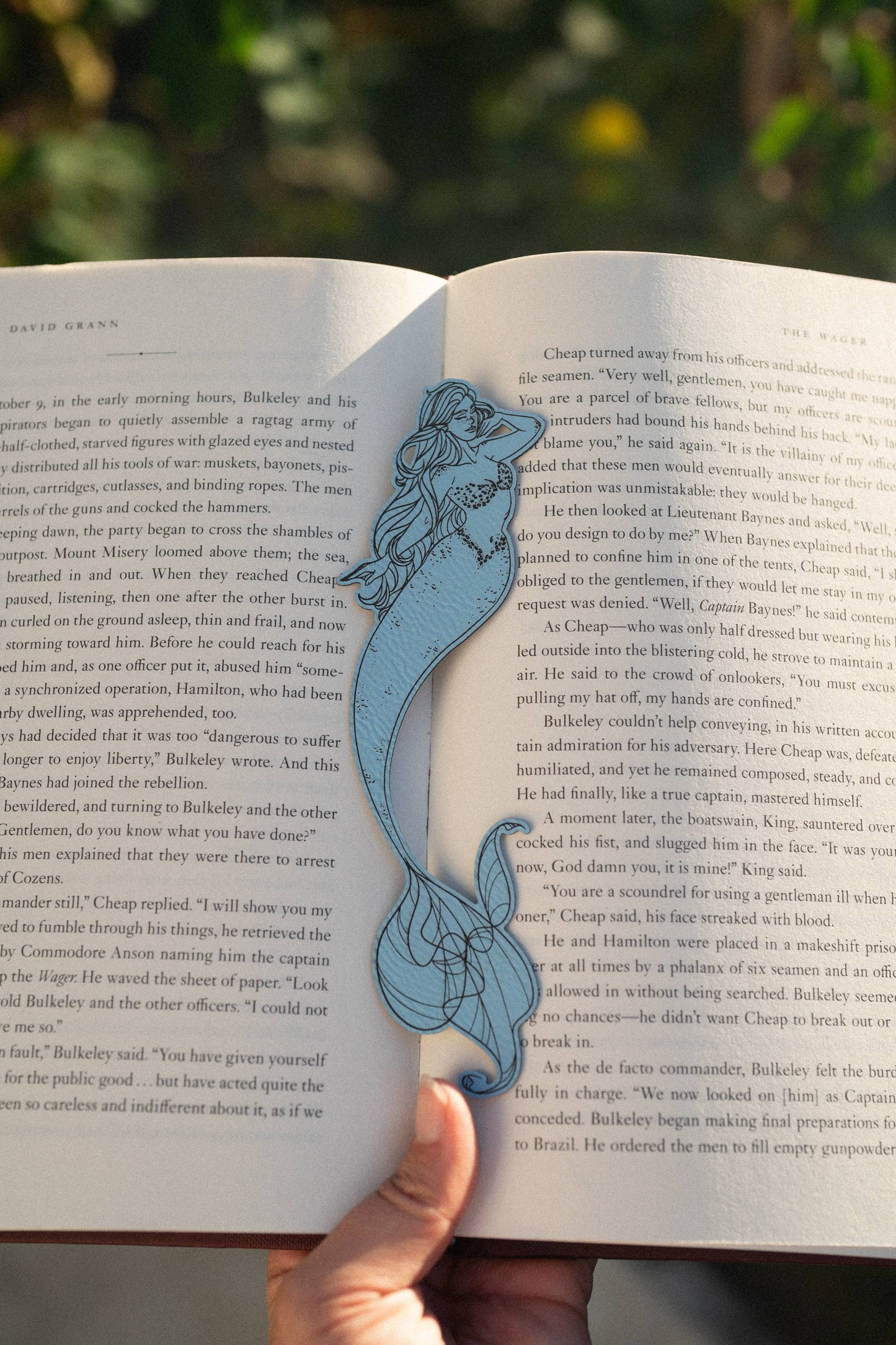 Enchanted Mermaid Faux Leather Bookmark