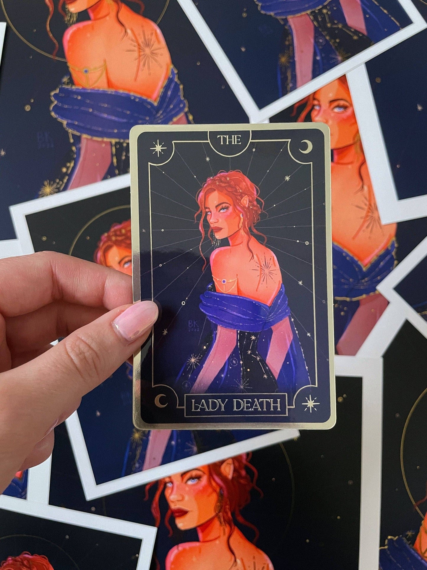 Lady Death Nesta Tarot Card Sticker