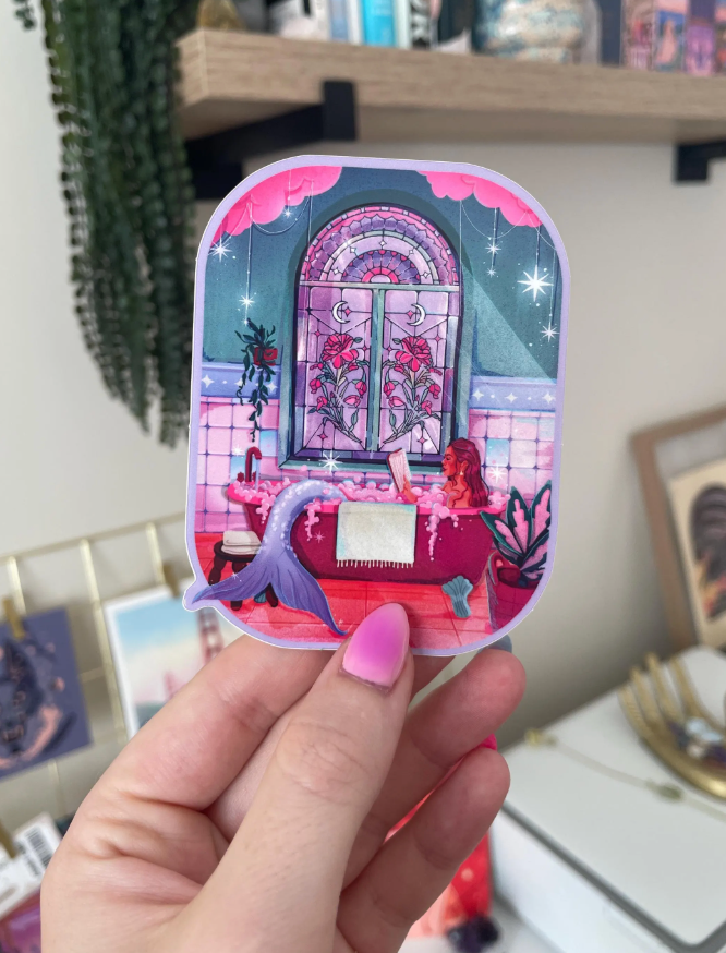 Mermaid's Bath Sticker