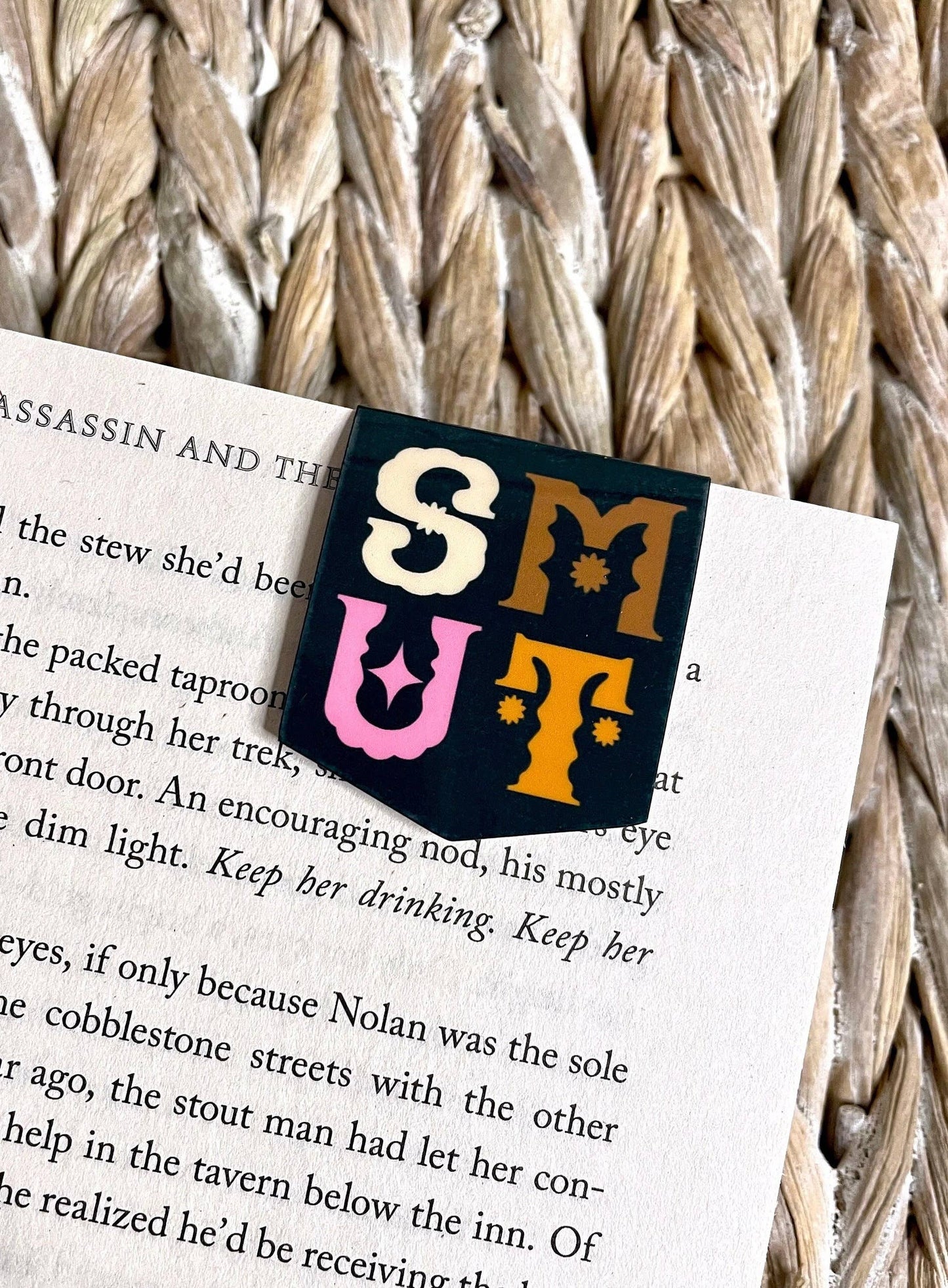 Smut Spicy Romance Lover Typography | Magnetic Bookmark