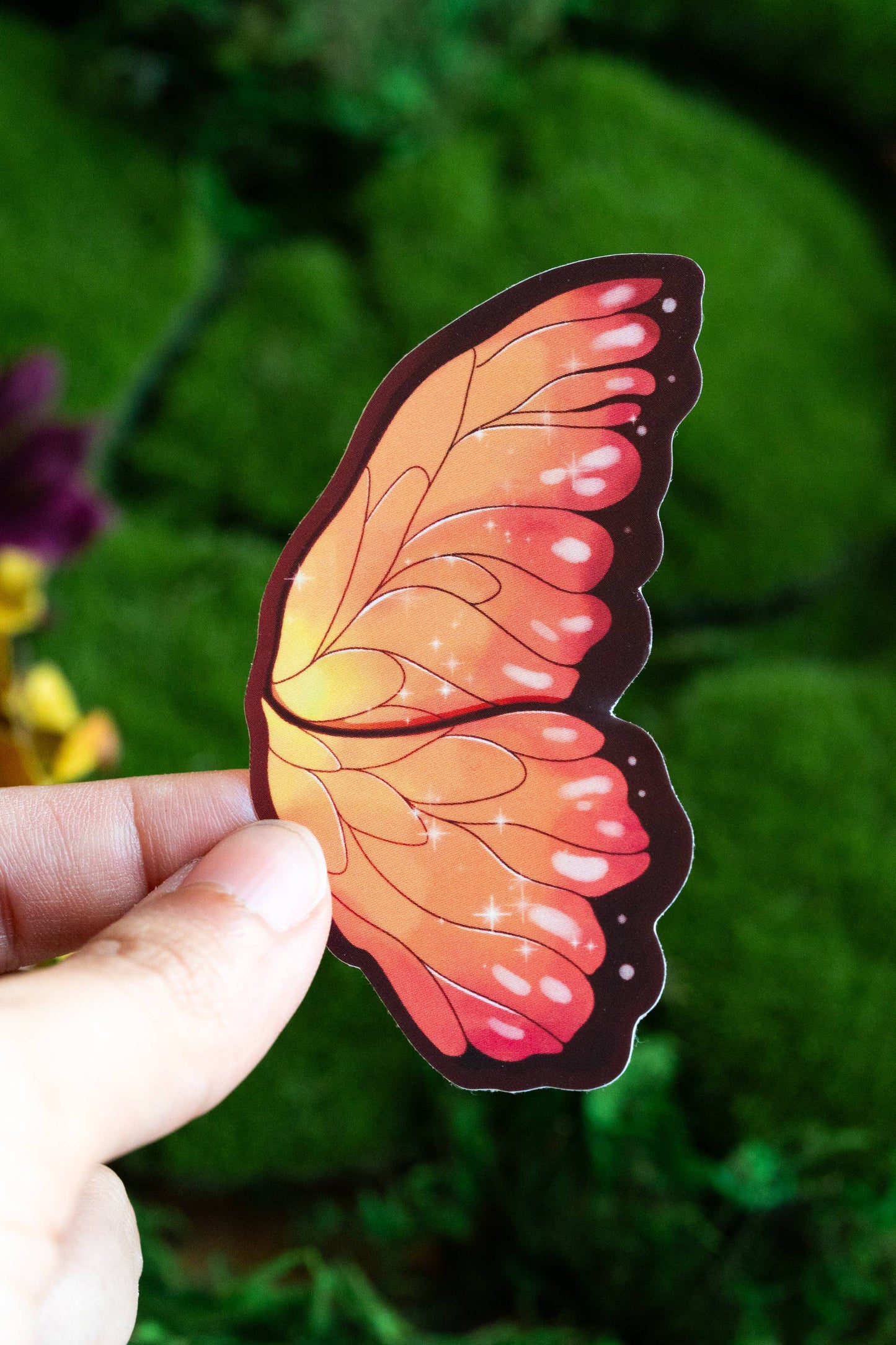 Monarch Glimmer Wing Sticker Vinyl Sticker | Bookish Sticker