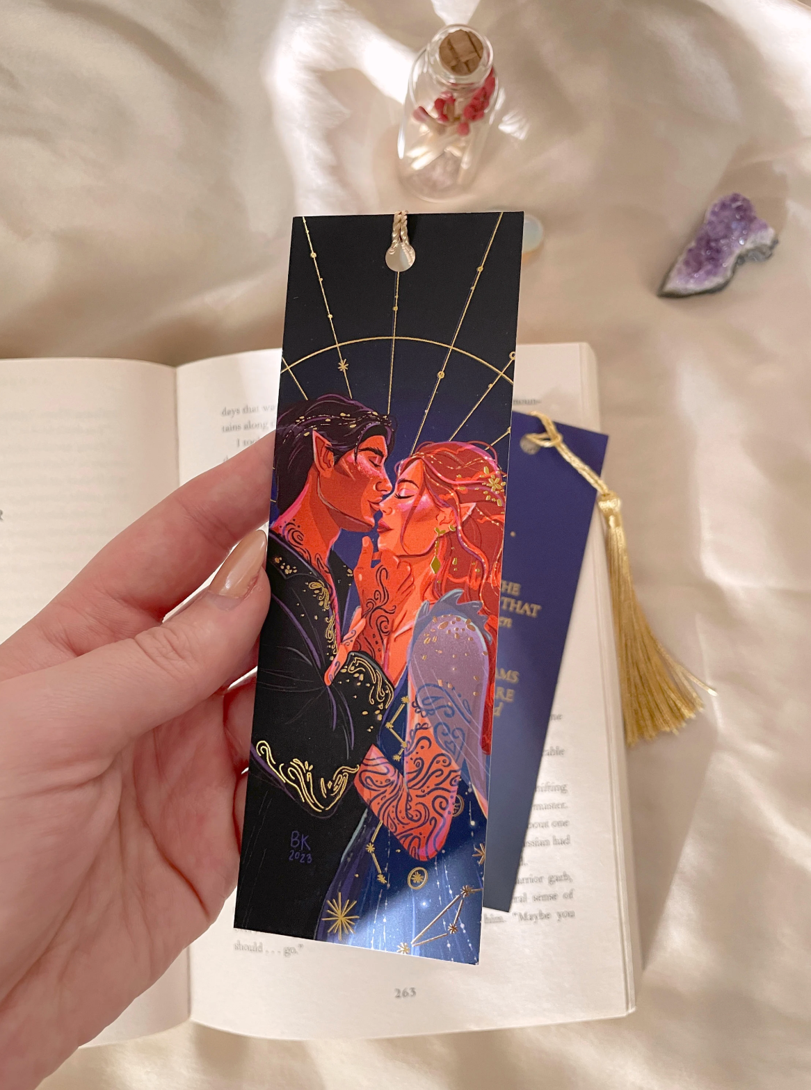 Feyre & Rhysand Gold Foil Bookmark