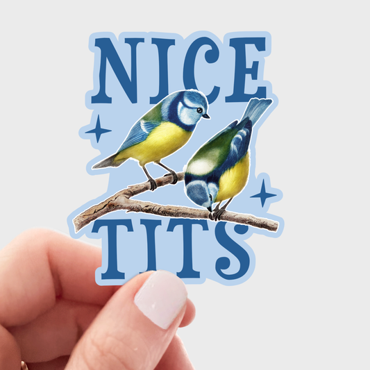 Nice Tits Sticker - birds, birding, nature, national park