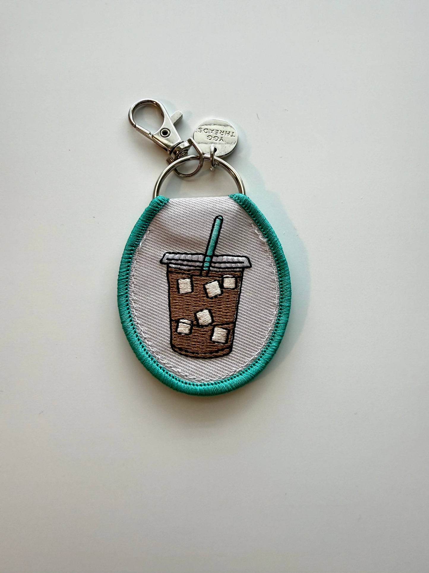 Sorry I'm Late Iced Coffee Keychain/ Bag Charm