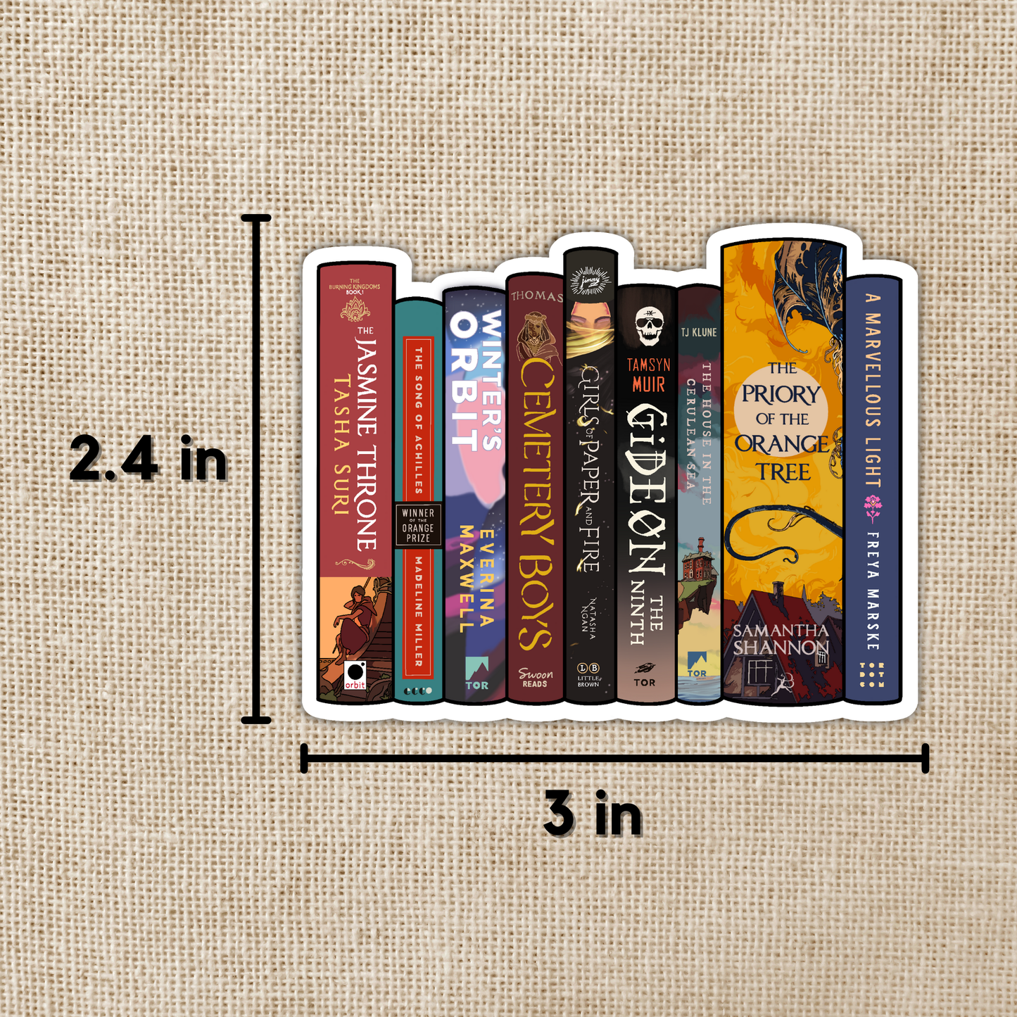 LGBTQ+ Fantasy Book Stack 3-inch Sticker