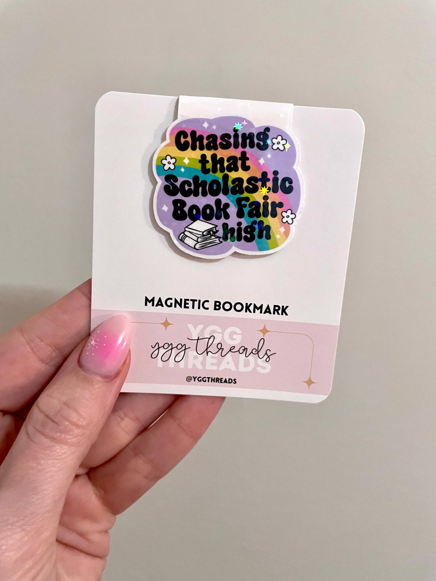 Chasing that Scholastic Book Fair High | Magnetic Bookmark